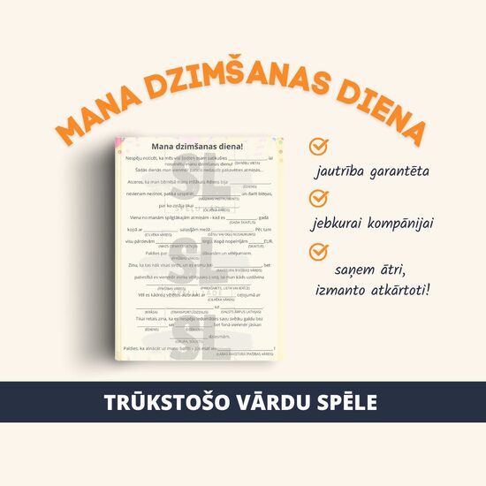 SPĒLE "MANA DZIMŠANAS DIENA"